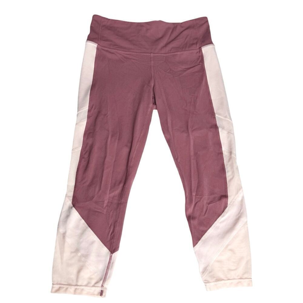 Athleta Womens High Rise Exhale Capri Legging Rose Pink Powervita Size M